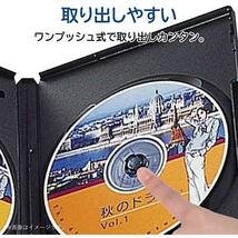 ★ブラック_10枚セット★ エレコム トールケース DVD BD 対応 標準サイズ 2枚収納 10個セット ブラック CCD-DVD06BK_画像5