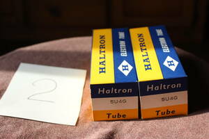 ② Haltron 5U4G Hall Electric Ltd真空管 現状品 2本 です。