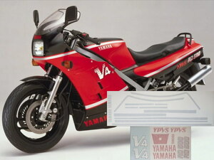 デカール RZV500R RD500 ヤマハ ステッカー 赤黒