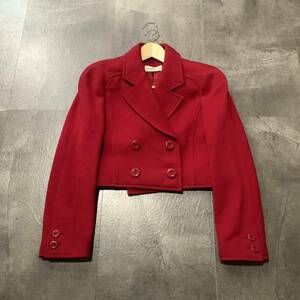 D ☆ 高級ラグジュアリー服 '肉厚ウール生地' VALENTINO GARAVANI BOUTIQUE ヴァレンティノ ショート丈 ダブルジャケット size:4 アウター