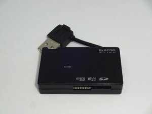 USB接続 SDカードリーダー ELECOM　MR-C13BK　アダプタ不要でminiSD・microSD読み書き可能