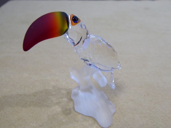 SWAROVSKI/スワロフスキー 置物 インテリア 鳥 オオハシ オウム 654J