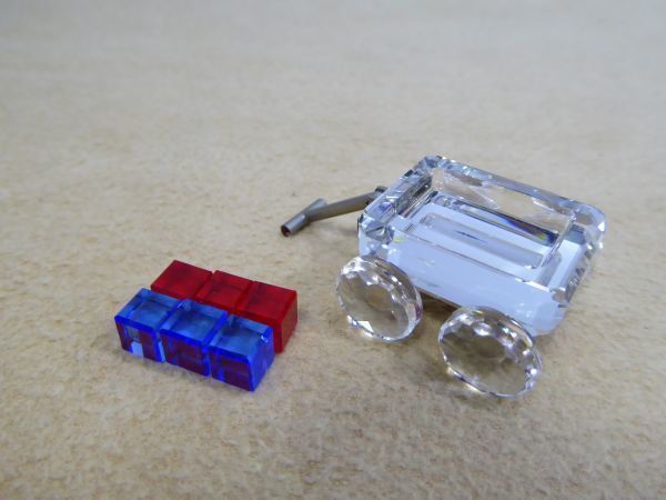 SWAROVSKI/スワロフスキー 置物 インテリア ワゴン 台車 668J
