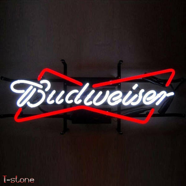 ネオンサイン ロゴネオン管 Budweiser ビアガーデン看板 お洒落 インテリア 存在感抜群 視認性抜群 店内装飾 アメリカン BAR 雰囲気作り