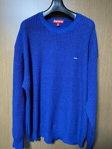 【サイズL】【未使用】【おまけ付き】シュプリーム Supreme ◆23FW Small Box Logo Ribbed Sweater 完売　ロイヤルブルー　royal