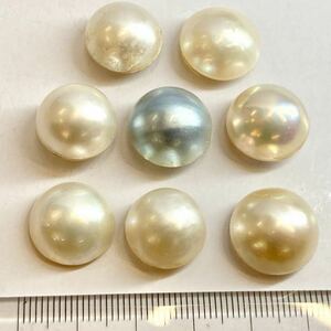 ［マベパール8点おまとめ20g］◎ D 100ct ルース 裸石 宝石 ジュエリー jewelry Pearl マベ貝 半円真珠 ③