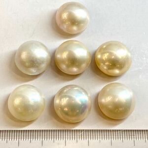 ［マベパール7点おまとめ20g］D 100ct ルース 裸石 宝石 ジュエリー jewelry Pearl マベ貝 半円真珠 ①