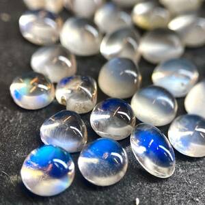 大量!!［天然ムーンストーンおまとめ20ct］D ルース 裸石 宝石 ジュエリー jewelry moon stone シラー効果 パワーストーン カボション 