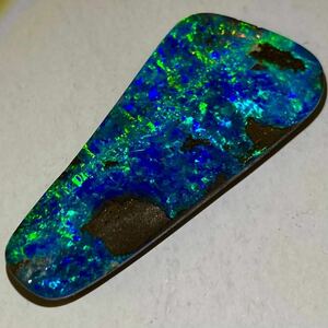 遊色効果!!大判!!［天然ボルダーオパール30.163ct］D 43.5×19.3mm ルース 裸石 boulder opal 宝石 ジュエリー DE0/DE0