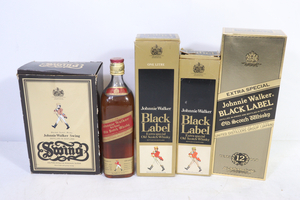 【ト足】未開栓　5本 まとめ Johnnie Walker ジョニーウォーカー swing スイング　レッドラベル ブラックラベル 12年 CO381CAA1N