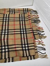 1円スタート【良品/保管品】BURBERRY　バーバリー　マフラー　カシミア100%　チェック柄　スコットランド製_画像5