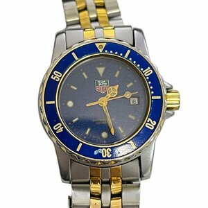 【中古品】 TAG HEUER タグ ホイヤー 腕時計 レディース WD1423-G-20 ブルー文字盤 ゴールド ラウンドフェイス デイト クオーツ L54073RD