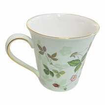 【中古品】WEDGWOOD ウェッジウッド カップセット ピンク/グリーン 花柄カップ ブランド洋食器 箱あり hiL2352RO_画像3