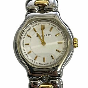 【中古品】TIFFANY&Co. ティファニー L0112 ティソロ 腕時計 ステンレススチール レディース 1N-278 文字盤ホワイト 本体のみ L48827RD