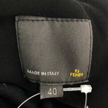 ◆中古品◆FENDI フェンディ ワンピース サイズ:40 ウール オフタートル 黒・ブラック ひざ丈 イタリア製 R52732NSD_画像4