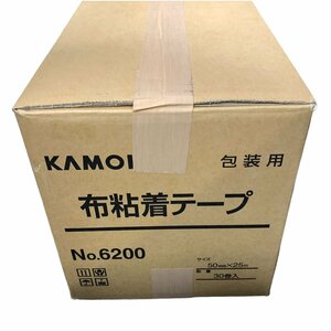 J100697NC ◆未使用/同梱不可◆ カモ井加工紙 KAMOI 包装用 布粘着テープ No.6200 50mm×25m 30巻入り