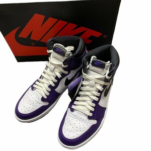 ◆中古品◆NIKE ナイキ エアジョーダン1 レトロ ハイ OG コートパープル 555088-500 スニーカー 28.5cm 靴 J52792NI