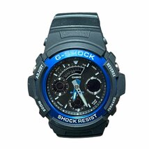 【中古品】CASIO G-SHOCK カシオ AW-591 ブラックxブルー アナデジ クオーツ メンズ腕時計 箱なし 本体のみ L55517RD_画像2