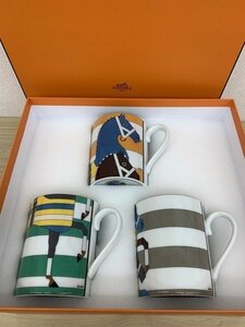 未使用 HERMES エルメス ROCABAR ロカバール マグカップ 3個セット 外箱あり kyK5597K