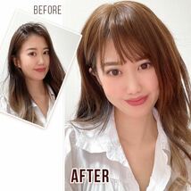 人毛100% 部分ウィッグ ヘアピース 頭頂部 ミックスブラウン【35cm】_画像2