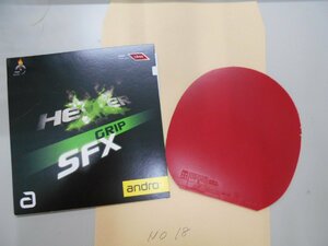 No18 中古 2時間のみ ヘキサーグリップSFX HEXER GRIP SFX 赤 厚さ-1.9mm 1円スタート 最低価格なし