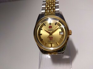 【A401】【稼働品・美品】 ラドー RADO パープルホース 633.3672.4 AT 自動巻き デイト ゴールド文字盤 メンズ腕時計 