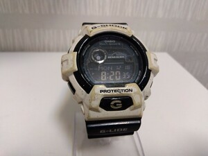 【A497】【稼働品】CASIO カシオ G-SHOCK G-LIDE 腕時計 電波 ソーラー GWX-8900B ラバー ブラック ホワイト メンズ 