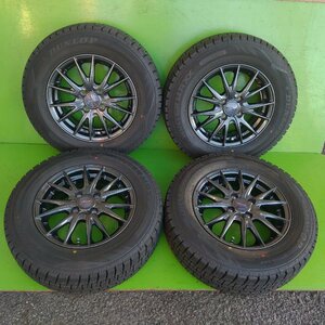 [15955] [weds VELVA SPORTZ] 14x5.5J +48 PCD100 4穴 [ダンロップ ウインターMAXX] 185/70R14 22年製