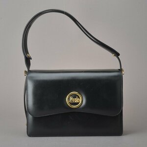 美品 CELINE セリーヌ 馬車金具 ショルダーバッグ カーフレザー ブラック 黒 ゴールド金具 2WAY 肩掛け ビンテージ 本革 鞄 Mc.b/b.k