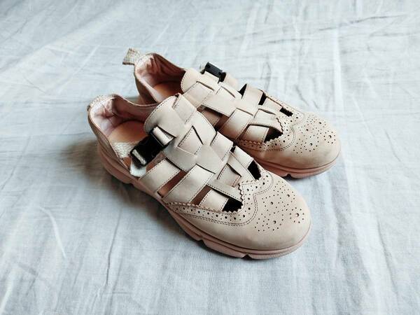 別注 コラボ ORPHIC オルフィック HELLION SANDALS PREMO KURO EXCLUSIVE クロ レザー サンダル シューズ ベージュ ★12