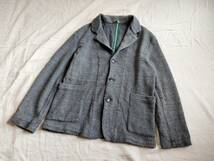 18AW Paul Smith ポールスミス MAIN LINE メインライン ジャケット ニット ジャージー ウール ミックス素材 L2 グレー ★12_画像1