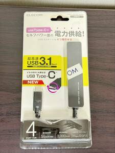 Elecom Type C Тип A 4-портовой конверсии USB HUB U3HC-A414B 3A USB3.1