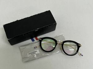 美品 THOM BROWNE トムブラウン NEW YORK TB-011A-T-46 ゴールド&ブラックカラー サングラス メガネ