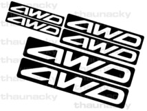 4WD タイプB ステッカー 6枚 SML AWD 汎用_画像1