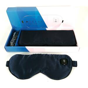  unused SALUA hot eye mask USB rechargeable cordless silk navy [ outlet ] 22 00068