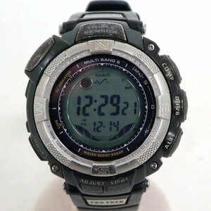【CASIO/カシオ】PRO TREK プロトレック ソーラー電波 腕時計 PRW-1500J ブラック アウトドア メンズウォッチ/is0150