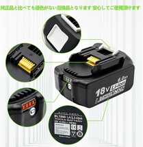 新品送料無料 BL1860B 3個 + DC18RD 2個同時充電 セット マキタ互換 残量表示付 BL1830 BL1850等対応 新制度領収証可_画像5