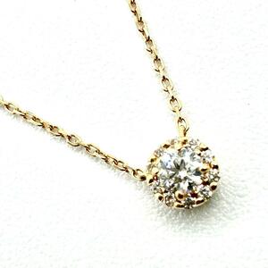 [ present goods ] Vendome Aoyama diamond necklace pendant lady's Gold 