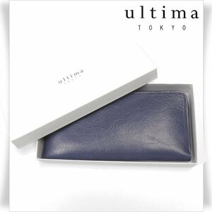 新品1円～★ultima TOKYO ウルティマ トーキョー 箱付 牛革イタリアンレザー マキアート L字ファスナー長財布 ロングウォレット◆6022◆