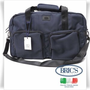 新品1円～★BRIC'S ブリックス LIFE ライフ 2WAY ショルダー付きボストンバッグ トートバッグ ネイビー 軽量 大容量 旅行 出張◆6035◆