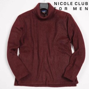 新品1円～★ニコルクラブフォーメン NICOLE CLUB FOR MEN 秋冬 長袖 ウール毛 ビ－バ－オフタ－トルプルオーバー ニット 50 LL ◆6118◆