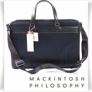 新品1円～★定価3.5万 MACKINTOSH LONDON マッキントッシュ ロンドン 2WAY ビジネスバッグ ブリーフケース ネイビー ダフタウン B4◆6199◆