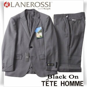 新品1円～★定価7.5万 Black On TETE HOMME テットオム 伊生地 LANEROSSI ラネロッシ マルゾット 秋冬 ウール毛 スーツ 94AB4 ◆6294◆