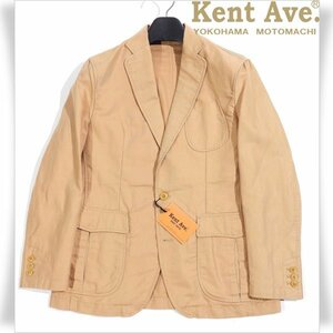 新品1円～★定価3万 Kent Ave. ケントアヴェニュー メンズ コットン綿×麻リネン テーラードジャケット L ベージュ オールシーズン◆6414◆