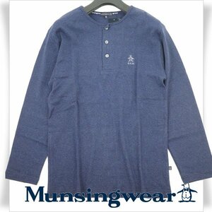 新品1円～★Munsingwear マンシングウェア メンズ 長袖 ヘンリーネック ロゴ スウェット M トレーナー ◆6501◆