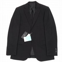 新品1円～★定価5.3万 Black On TETE HOMME テットオム ストレッチ スリーピーススーツ 90Y7 ノータック ウィンドーペン 黒 ◆6550◆_画像4