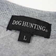 新品1円～★DOG HUNTING ドッグ ハンティング メンズ 裏起毛 クルーネック トレーナー LL グレー スウェット 防寒 本物 ◆6565◆_画像10