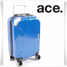 新品1円～★ACE エース 4輪スーツケース トランク キャリーケース プリズム2 ジッパータイプ TSAロック 31L ブルー 機内持ち込み◆6859◆_画像1