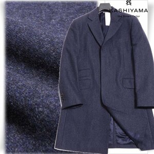 新品1円～★オンワード KASHIYAMA カシヤマ イタリア生地 Tollegno1900 トレーニョ 秋冬 カシミヤ混 ウール毛 チェスターコート L ◆7717◆