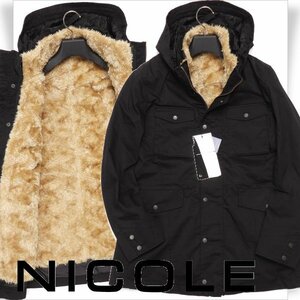 新品1円～★ニコル セレクション NICOLE selection メンズ 3WAY ボアライナー フーデッドブルゾンコート 48 L 防寒 ボアベスト◆7114◆